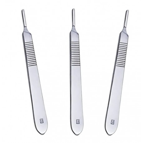 Cabo para Bisturi N.º 3 e 4 Duplo Inox 17 cm - Future