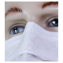 Mascara Cirurgica Tripla com Tiras, Filtro