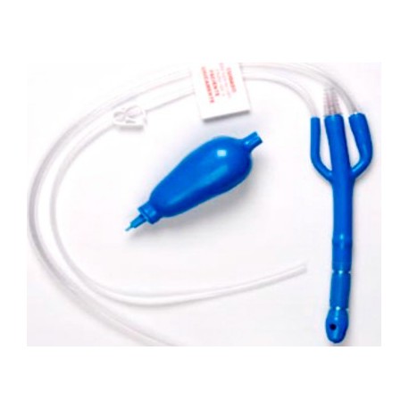Sonda 3 vias com balão de retenção para exames de enema opaco