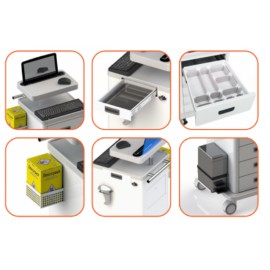 Carrinho Beira Leito Hospitalar com Suporte para Notebook